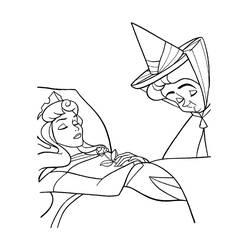 Dessin à colorier: La Belle au bois dormant (Films d'animation) #130725 - Coloriages à Imprimer Gratuits