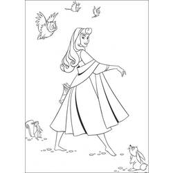 Dessin à colorier: La Belle au bois dormant (Films d'animation) #130818 - Coloriages à Imprimer Gratuits