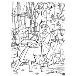 Dessin à colorier: La Belle au bois dormant (Films d'animation) #130836 - Coloriages à Imprimer Gratuits