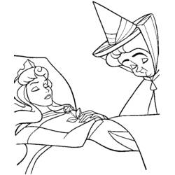Dessin à colorier: La Belle au bois dormant (Films d'animation) #130871 - Coloriages à Imprimer Gratuits