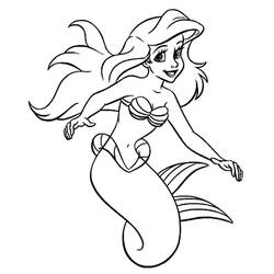 Dessin à colorier: La Petite Sirène (Films d'animation) #127233 - Coloriages à Imprimer Gratuits