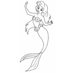 Dessin à colorier: La Petite Sirène (Films d'animation) #127235 - Coloriages à Imprimer Gratuits
