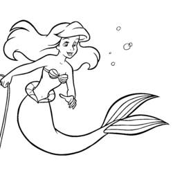 Dessin à colorier: La Petite Sirène (Films d'animation) #127254 - Coloriages à Imprimer Gratuits