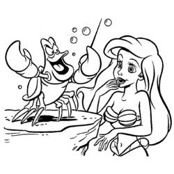 Dessin à colorier: La Petite Sirène (Films d'animation) #127256 - Coloriages à Imprimer Gratuits