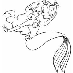 Dessin à colorier: La Petite Sirène (Films d'animation) #127261 - Coloriages à Imprimer Gratuits