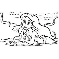 Dessin à colorier: La Petite Sirène (Films d'animation) #127420 - Coloriages à Imprimer Gratuits