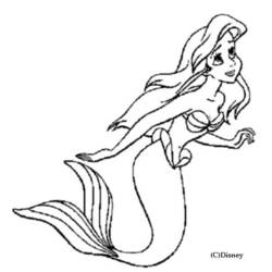 Dessin à colorier: La Petite Sirène (Films d'animation) #127423 - Coloriages à Imprimer Gratuits