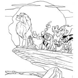Dessin à colorier: Le Roi Lion (Films d'animation) #73625 - Coloriages à Imprimer Gratuits