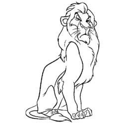 Dessin à colorier: Le Roi Lion (Films d'animation) #73630 - Coloriages à Imprimer Gratuits