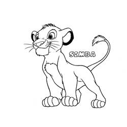 Dessin à colorier: Le Roi Lion (Films d'animation) #73686 - Coloriages à Imprimer Gratuits