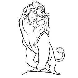 Dessin à colorier: Le Roi Lion (Films d'animation) #73716 - Coloriages à Imprimer Gratuits