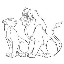 Dessin à colorier: Le Roi Lion (Films d'animation) #73749 - Coloriages à Imprimer Gratuits