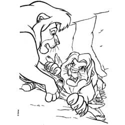 Dessin à colorier: Le Roi Lion (Films d'animation) #73756 - Coloriages à Imprimer Gratuits