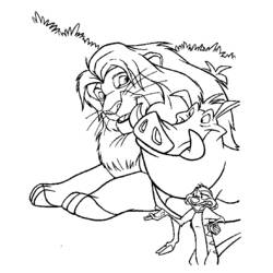 Dessin à colorier: Le Roi Lion (Films d'animation) #73757 - Coloriages à Imprimer Gratuits