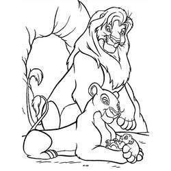 Dessin à colorier: Le Roi Lion (Films d'animation) #73827 - Coloriages à Imprimer Gratuits