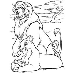 Dessin à colorier: Le Roi Lion (Films d'animation) #73955 - Coloriages à Imprimer Gratuits