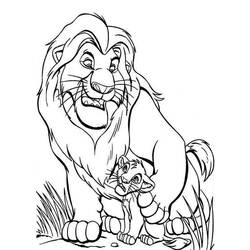 Dessin à colorier: Le Roi Lion (Films d'animation) #73958 - Coloriages à Imprimer Gratuits