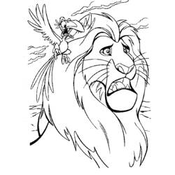 Dessin à colorier: Le Roi Lion (Films d'animation) #73967 - Coloriages à Imprimer Gratuits