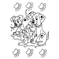 Dessin à colorier: Les 101 Dalmatiens (Films d'animation) #129197 - Coloriages à Imprimer Gratuits