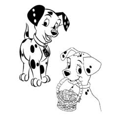 Dessin à colorier: Les 101 Dalmatiens (Films d'animation) #129219 - Coloriages à Imprimer Gratuits