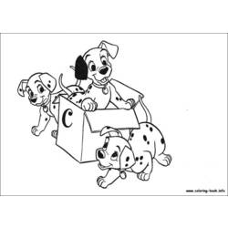 Dessin à colorier: Les 101 Dalmatiens (Films d'animation) #129387 - Coloriages à Imprimer Gratuits