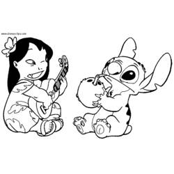 Dessin à colorier: Lilo & Stitch (Films d'animation) #44948 - Coloriages à Imprimer Gratuits