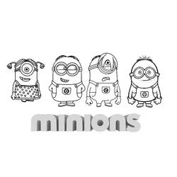 Dessin à colorier: Minions (Films d'animation) #72212 - Coloriages à Imprimer Gratuits