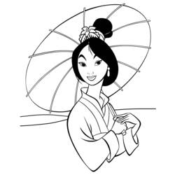 Dessin à colorier: Mulan (Films d'animation) #133611 - Coloriages à Imprimer Gratuits