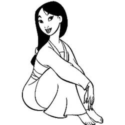 Dessin à colorier: Mulan (Films d'animation) #133629 - Coloriages à Imprimer Gratuits