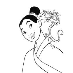 Dessin à colorier: Mulan (Films d'animation) #133655 - Coloriages à Imprimer Gratuits
