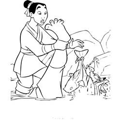 Dessin à colorier: Mulan (Films d'animation) #133661 - Coloriages à Imprimer Gratuits