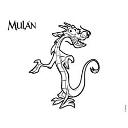 Dessin à colorier: Mulan (Films d'animation) #133667 - Coloriages à Imprimer Gratuits