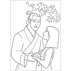 Dessin à colorier: Mulan (Films d'animation) #133675 - Coloriages à Imprimer Gratuits