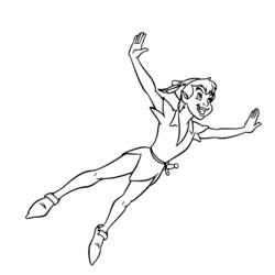 Dessin à colorier: Peter Pan (Films d'animation) #128824 - Coloriages à Imprimer Gratuits