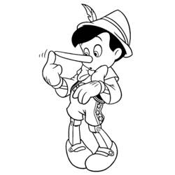 Dessin à colorier: Pinocchio (Films d'animation) #132240 - Coloriages à Imprimer Gratuits