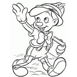 Dessin à colorier: Pinocchio (Films d'animation) #132254 - Coloriages à Imprimer Gratuits