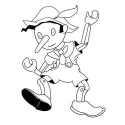 Dessin à colorier: Pinocchio (Films d'animation) #132255 - Coloriages à Imprimer Gratuits