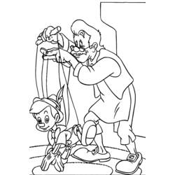 Dessin à colorier: Pinocchio (Films d'animation) #132261 - Coloriages à Imprimer Gratuits