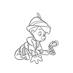 Dessin à colorier: Pinocchio (Films d'animation) #132263 - Coloriages à Imprimer Gratuits