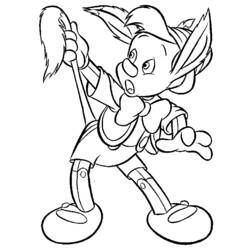 Dessin à colorier: Pinocchio (Films d'animation) #132280 - Coloriages à Imprimer Gratuits