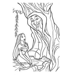 Dessin à colorier: Pocahontas (Films d'animation) #131349 - Coloriages à Imprimer Gratuits