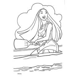 Dessin à colorier: Pocahontas (Films d'animation) #131360 - Coloriages à Imprimer Gratuits