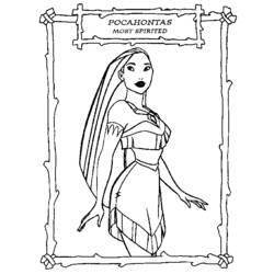 Dessin à colorier: Pocahontas (Films d'animation) #131362 - Coloriages à Imprimer Gratuits