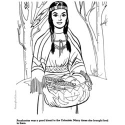 Dessin à colorier: Pocahontas (Films d'animation) #131380 - Coloriages à Imprimer Gratuits