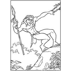 Dessin à colorier: Tarzan (Films d'animation) #131088 - Coloriages à Imprimer Gratuits