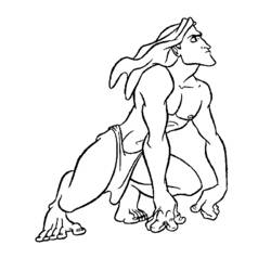 Dessin à colorier: Tarzan (Films d'animation) #131092 - Coloriages à Imprimer Gratuits