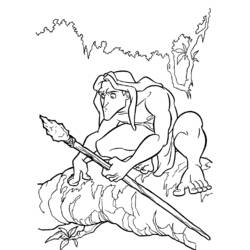 Dessin à colorier: Tarzan (Films d'animation) #131101 - Coloriages à Imprimer Gratuits