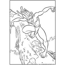 Dessin à colorier: Tarzan (Films d'animation) #131115 - Coloriages à Imprimer Gratuits