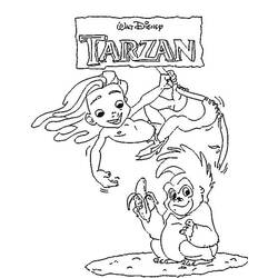 Dessin à colorier: Tarzan (Films d'animation) #131159 - Coloriages à Imprimer Gratuits