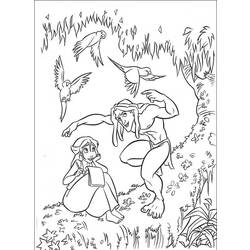 Dessin à colorier: Tarzan (Films d'animation) #131181 - Coloriages à Imprimer Gratuits